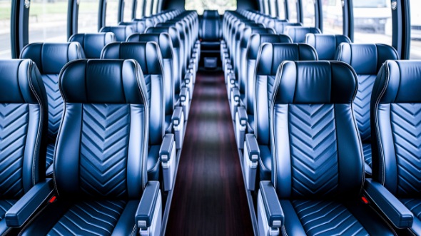 sioux city 55 passenger charter bus inside